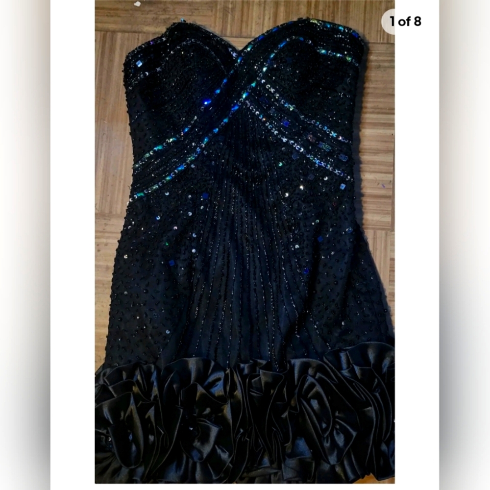 Gorgeous Jaaz Couture Prom Evening Dress Sequin Size 8